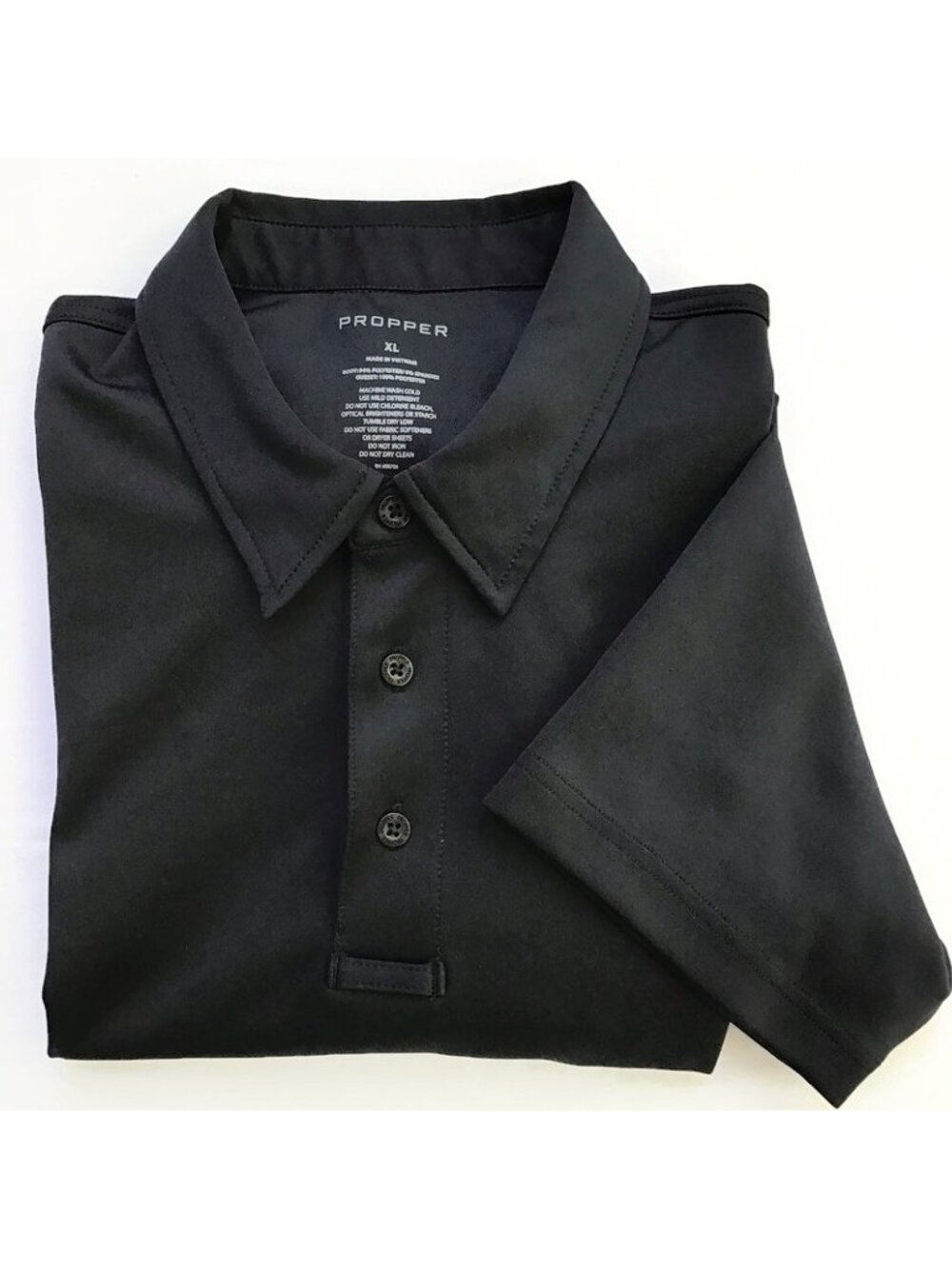 PROPPER Performance Polo Shirt Men's XL Black Tactical Work Stretch